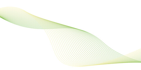 An artistic green wave illustration featuring a flowing vector design with gradient curves and wavy blue lines on a white background backdrop for a modern business wallpaper concept