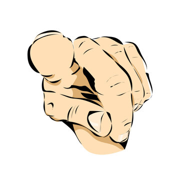 Zeigende Hand