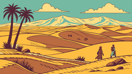 Stylized golden sun with dynamic wavy rays radiates warmth and energy across a dramatic sky filled with swirling orange and yellow clouds, creating a vibrant visual.