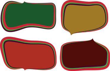 dark colors creative speech balloons banners