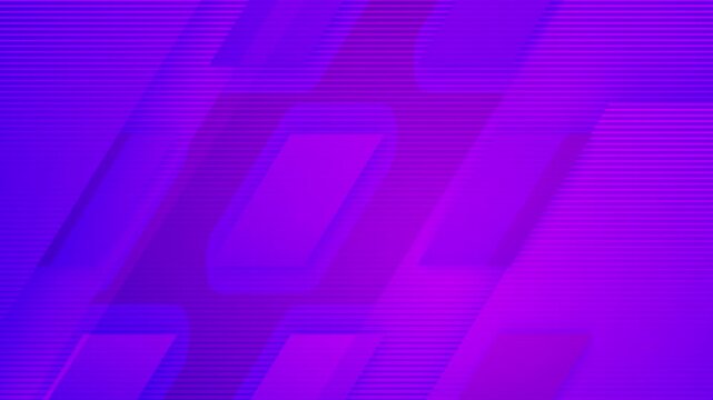 Abstract creative motion geometric shape on purple and blue gradient background. Video animation Ultra HD 4k footage.