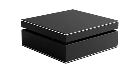 Modern Black Gift Box With Silver Trim