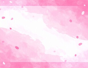 Obraz premium ピンク色の桜背景のフレーム