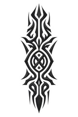 ornate celtic knot tribal totem tattoo design with interlocking circles