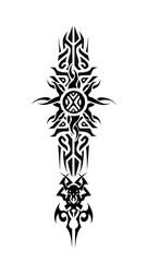 ornate celtic knot tribal totem tattoo design with interlocking circles