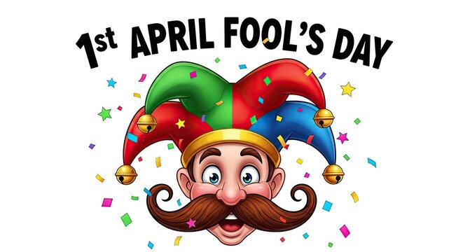 April fools day funny jester image for pranks and jokes on 1st april