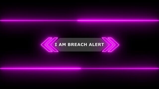 Hud Callout Information Box For Science Report Lower Third, Animation of HUD elements with text IAM Breach Alert. Animate a white callous for text. HUD elements on black background. Futuristic callout