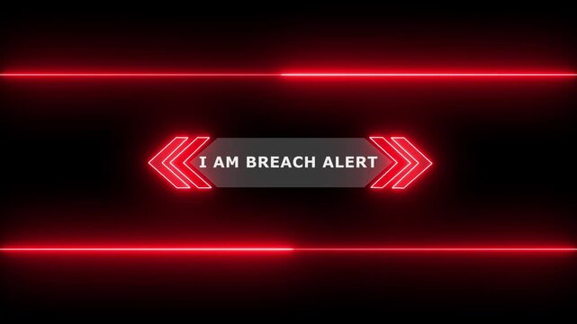 Hud Callout Information Box For Science Report Lower Third, Animation of HUD elements with text IAM Breach Alert. Animate a white callous for text. HUD elements on black background. Futuristic callout