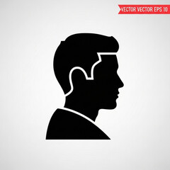 A black silhouette of a man's head in profile with a puzzle piece cut out of it, set against a light gray background with a red banner in the corner.