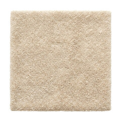 Square beige shaggy rug texture swatch
