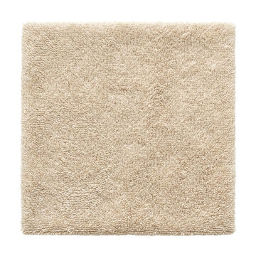 Square beige shaggy rug texture swatch