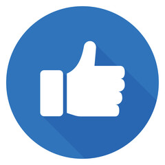 承認や高評価を意味するサムズアップといいねの手のシンプルなベクターイラスト