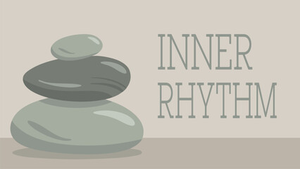 Inner Rhythm Stone Balance Banner Illustration