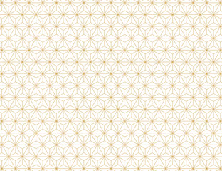 Obraz premium 麻の葉のパターンイラスト ブラウン版