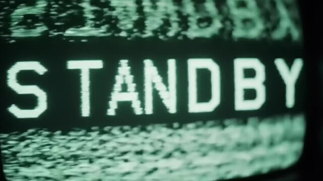 TV Screen Standby Message with Static.