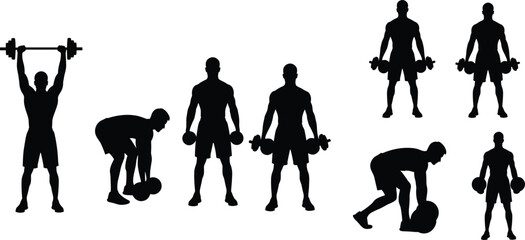 Black silhouette of scuba divers swimming underwater with oxygen tanks and flippers, isolated vector illustration on white background. © Mst Farida