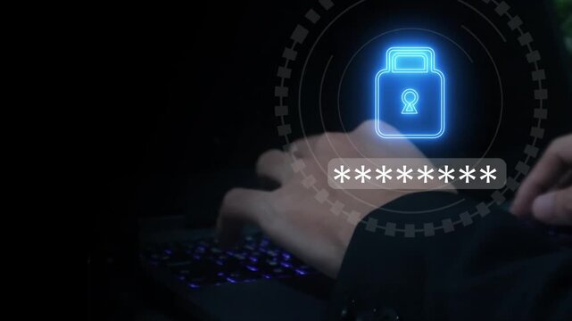 A concept of user authentication and password security. highlighting the importance of creating a strong code for account protection.