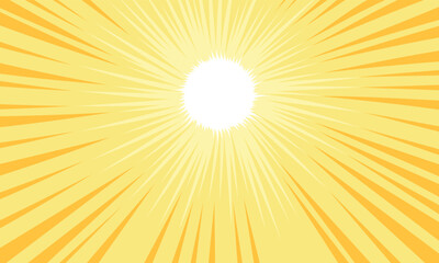 Obraz premium solar power sun light shine bright yellow orang white starburst impact panel vector background design element