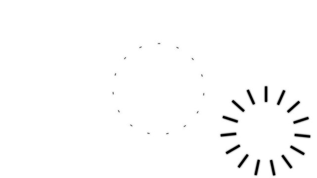 Circle fireworks Set line blast animation of circle burst motion graphics in After Effects pop up, black background.