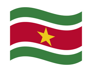 waving flag of suriname illustration on transparent background surinamese national symbol banner