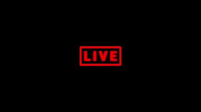 Live online stream animated icon,  live video on icon animation with background, for Livestreaming and Real-Time Engagement on a black background. 4K video.