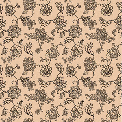 seamless pattern with flowers