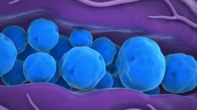 Microscopic View of Chondrocytes within Cartilage Matrix - 3D Medical Animation