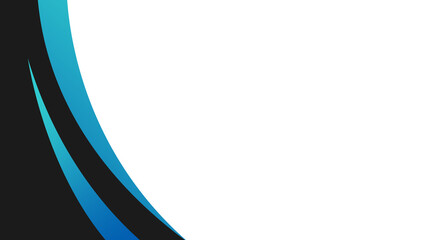 Blue abstract background with curved shape