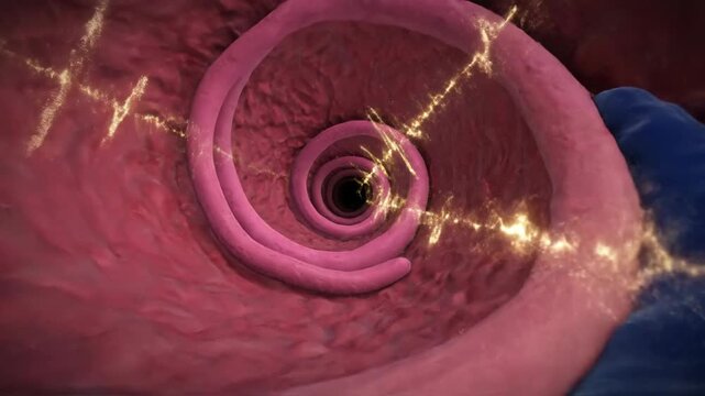 3D Visualization Journey Inside the Inner Ear Cochlea