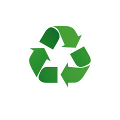 Obraz premium Green recycling symbol with arrows on black background loop, Cut Out, Isolated On White Background, Png Transparent