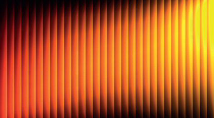 Abstract glowing vertical stripes from yellow to red