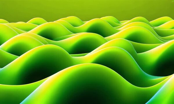 Abstract Green Hillscape