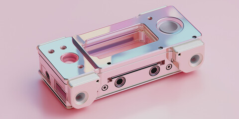 Reflective Metallic Cassette Tape on Pink
