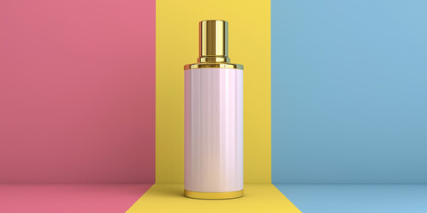 Elegant perfume bottle with gold accents