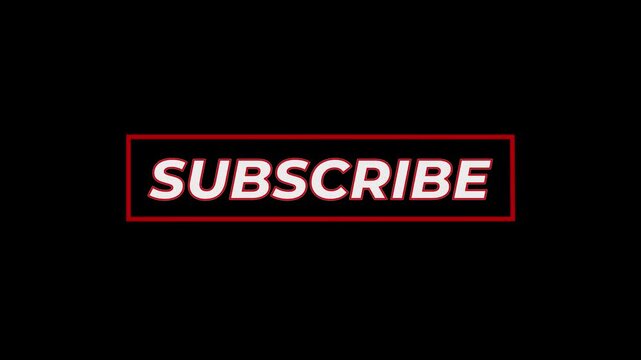 subscribe title motion with a frame animation for videos 4K