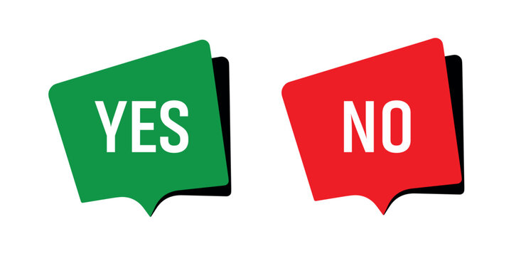 yes and no buttons