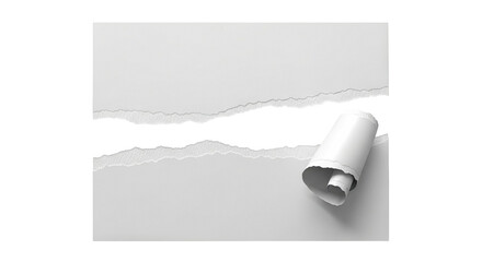 Torn Paper Texture with Rolled Edge