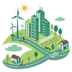 Sustainable urban living with renewable energy and green transportation