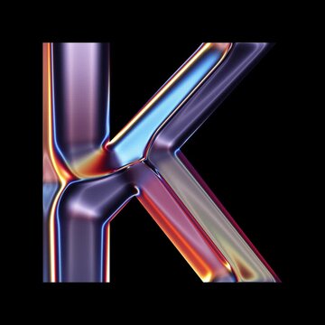 Transparent Chrome letter K
