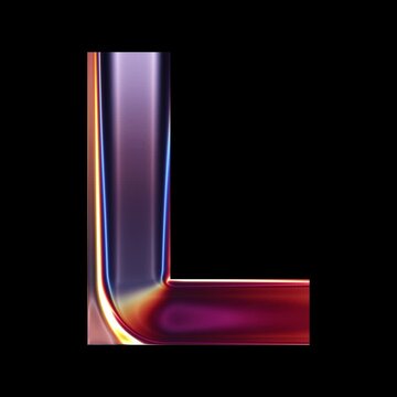 Transparent Chrome letter L