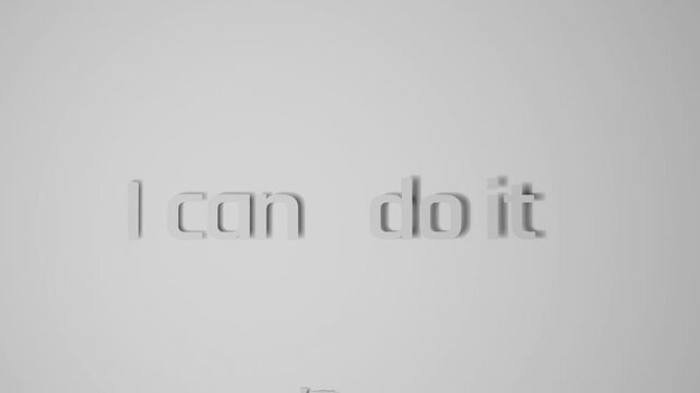 Text appears on screen with the message that expresses feelings of self-doubt and struggle to take action in a creative way