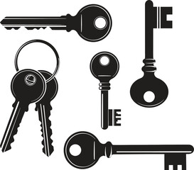 collection of various old metal keys