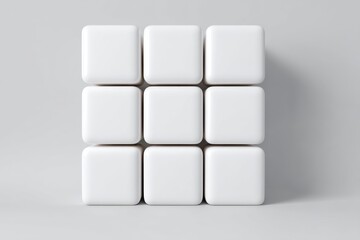 Geometric White Blocks Creating Balance and Harmony