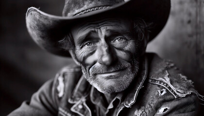 A portrait of a rodeo clown, Ai generated image