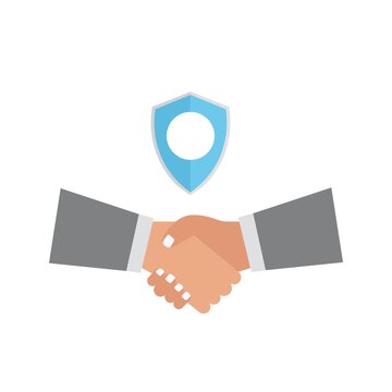 Business Handshake with Dollar Shield Icon animation