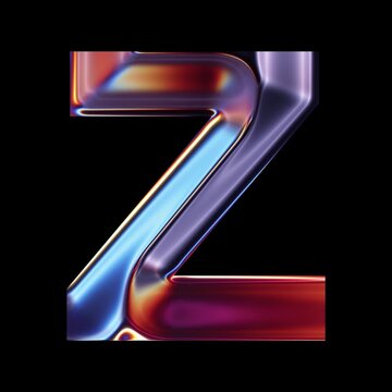 Transparent Chrome letter Z