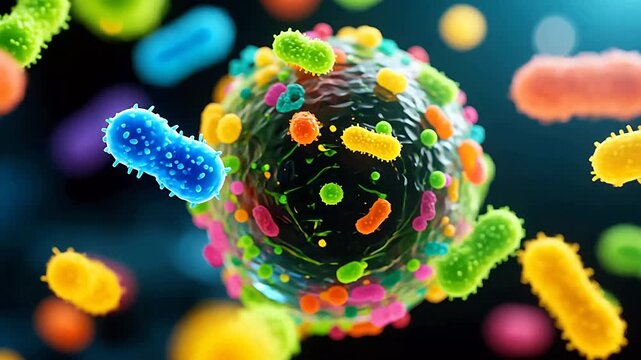 ColorfulBacteriaUnderMicroscope