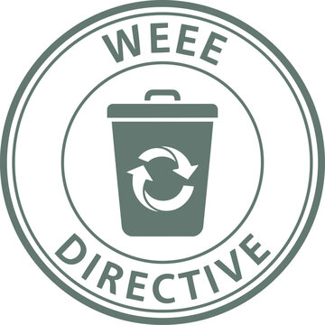WEEE Directive Recycling Symbol Icon for Electronic Waste Compliance and Environmental Responsibility