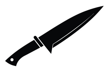 Obraz premium knife silhouette line art vector illustration