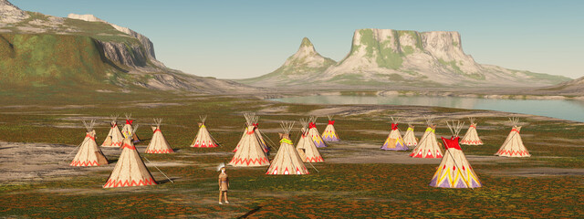 Indianerlager in den Bergen © Michael Rosskothen